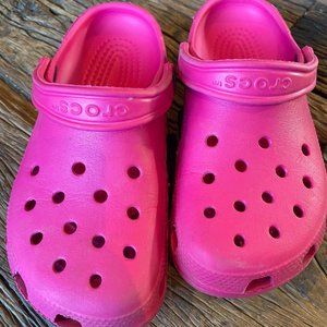 Women's Hot Pink Crocs size 8